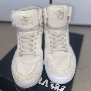 Supra Cream High-Top Sneakers